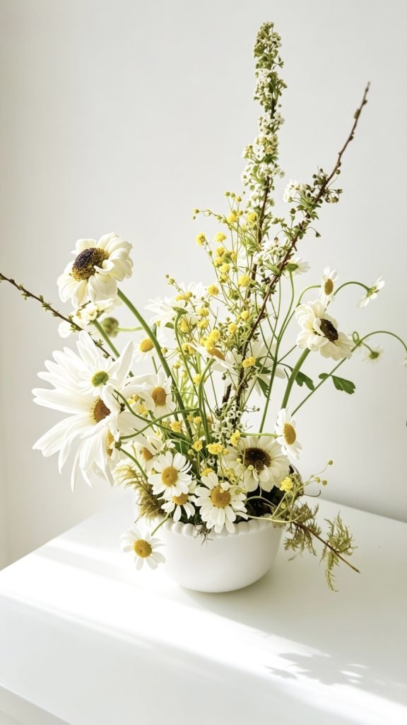 Wildflower arrangement made at an Poppy Meadow floral workshop in Calgary